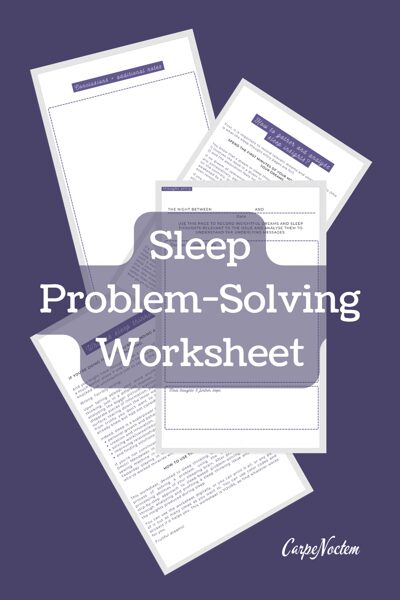 Sleep Problem-Solving Worksheet (pay what you want)